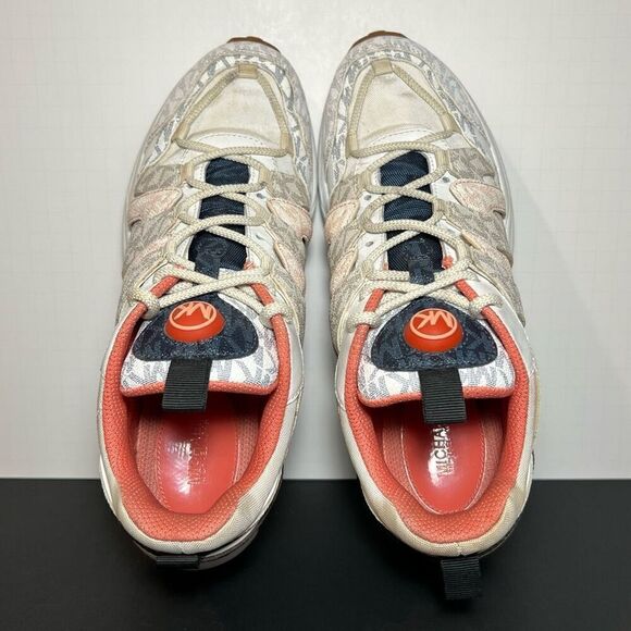 Womens MICHAEL KORS Hero Monogram Print Trainer Sneakers / Size 10 Medium - Picture 5 of 9